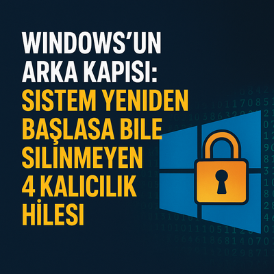 Windows'un Arka Kapısı: Sistem Yeniden Başlasa Bile Silinmeyen 4 Kalıcılık Hilesi